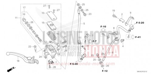 FRONT BRAKE MASTER CYLINDER NC750XAM de 2021